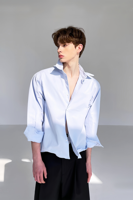Vic blue shirt