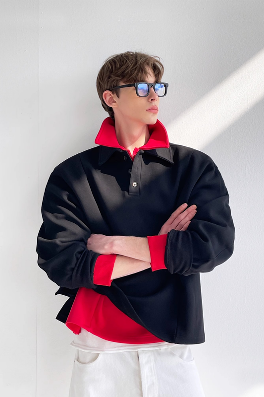 William black Dropped-shoulders shirt