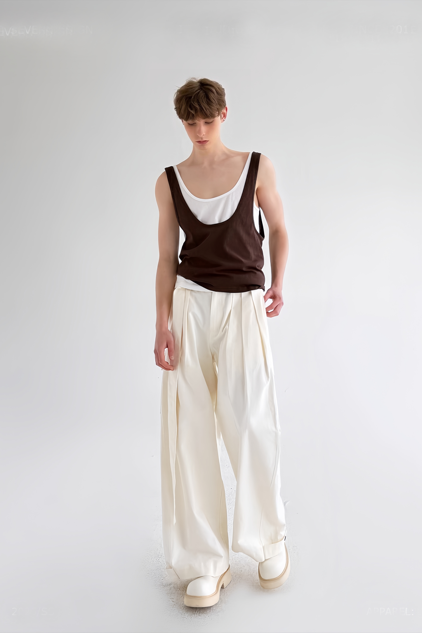 Adrien Brown Stacked Minimalist Tank Top