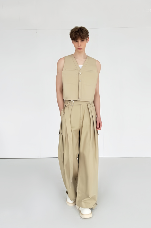 Robin khaki Vest & Trousers suit