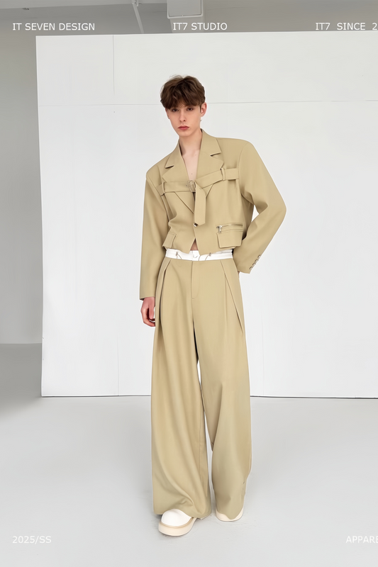 Viktor khaki deconstructed design suit