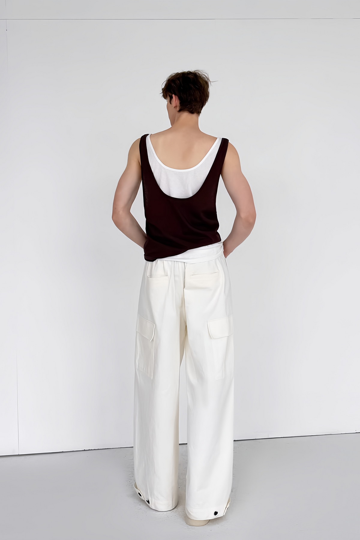 Adrien Brown Stacked Minimalist Tank Top