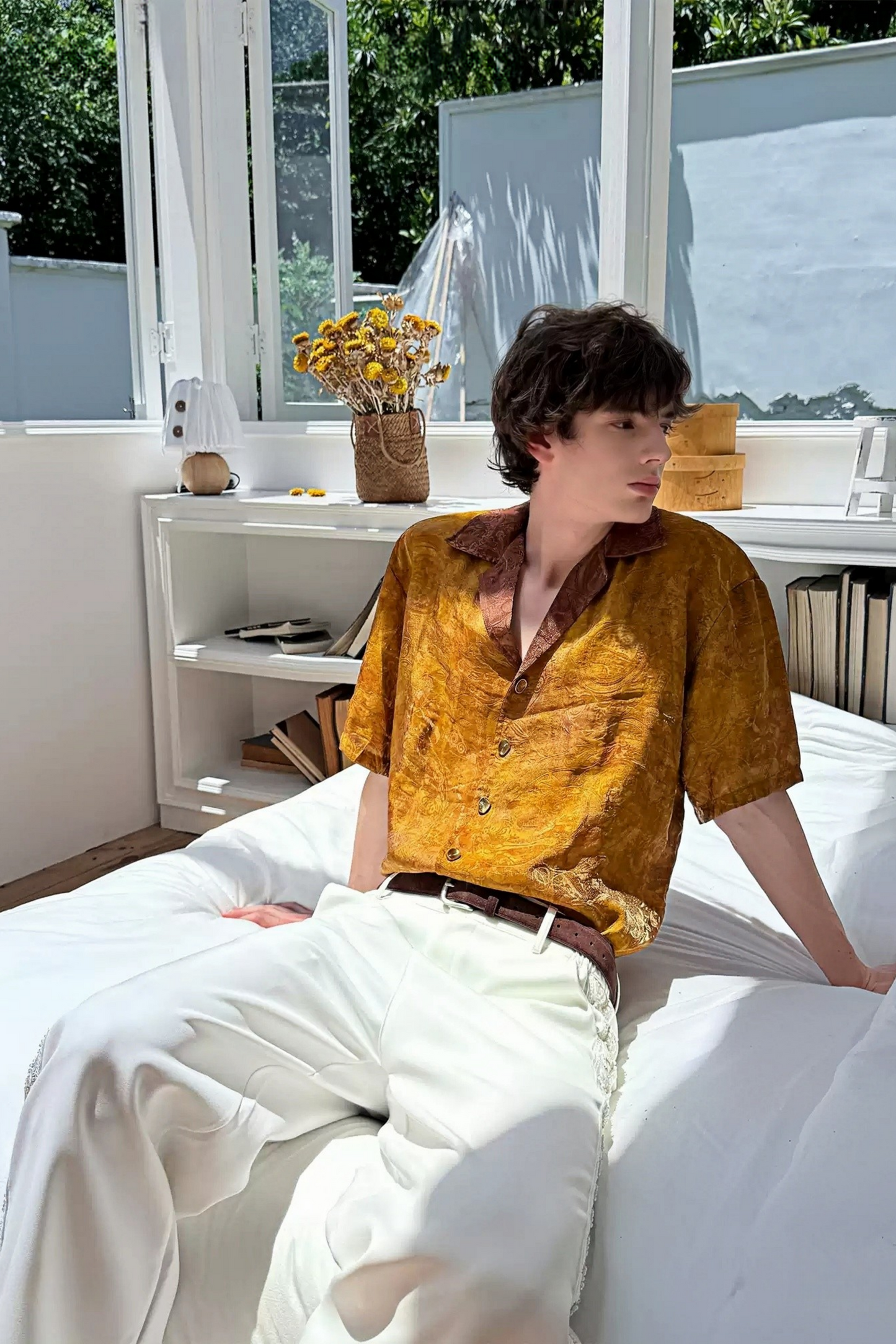 Alexandre Ginger Yellow Fully Print Shirt